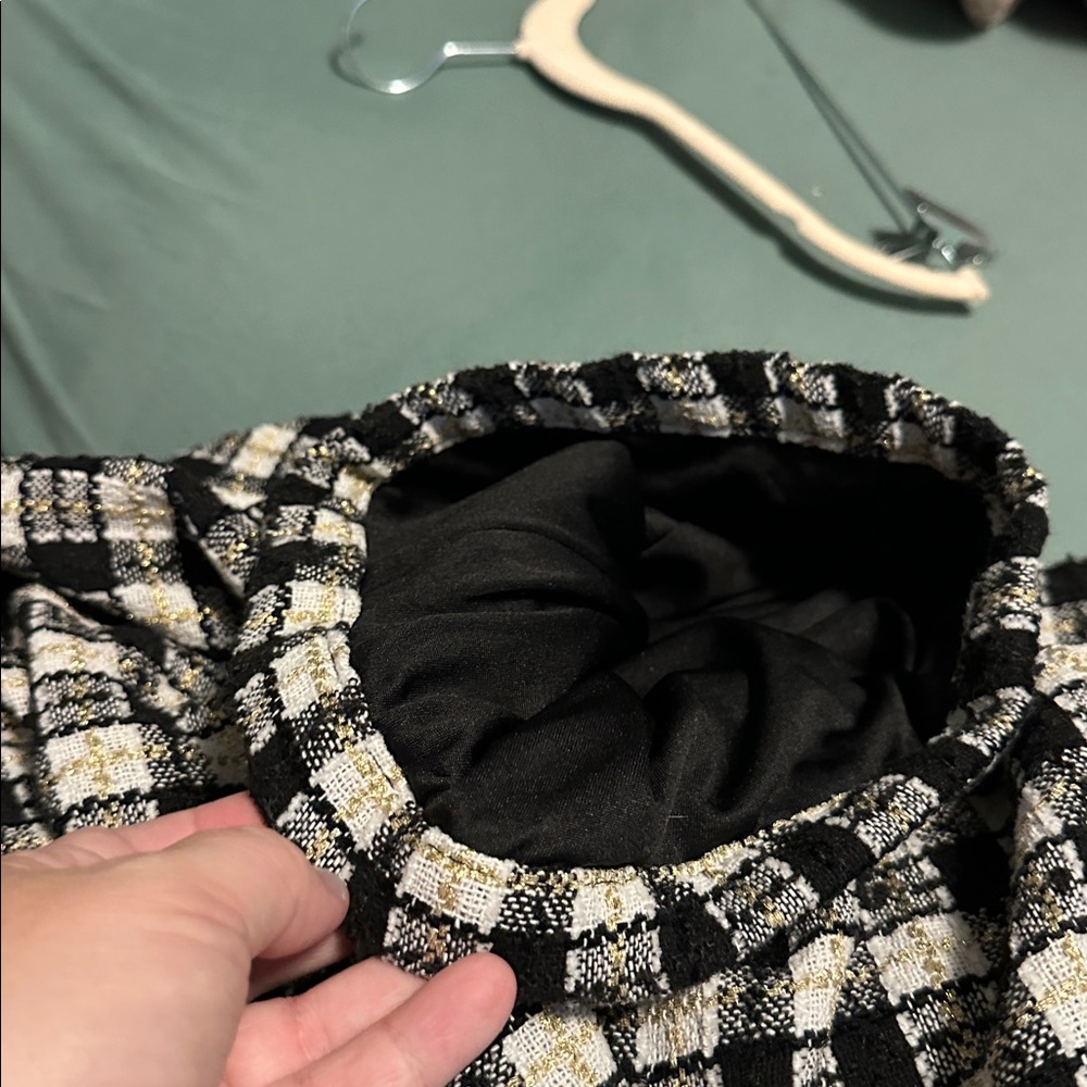 Unique Vintage black white and gold checked pants - Picture 7 of 7